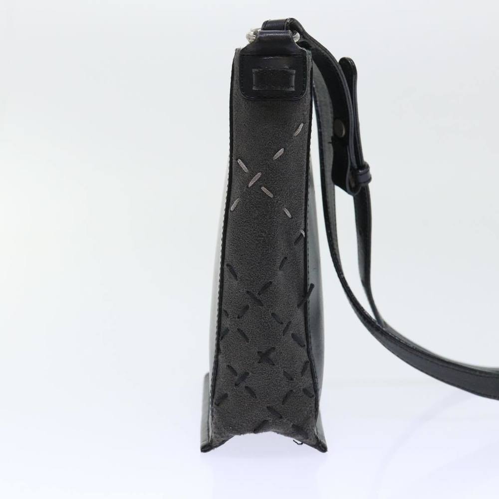 BURBERRY Shoulder Bag Leather Suede Black Auth bs7703 - Picture 4 of 16